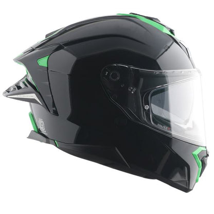 Axor Brutale Corsa Dual Spoiler Helmet-Black Green