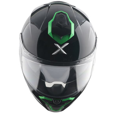 Axor Brutale Corsa Dual Spoiler Helmet-Black Green