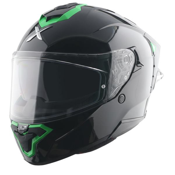 Axor Brutale Corsa Dual Spoiler Helmet-Black Green