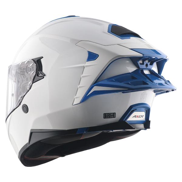 Axor Brutale Corsa Dual Spoiler Helmet-White Blue