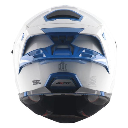 Axor Brutale Corsa Dual Spoiler Helmet-White Blue