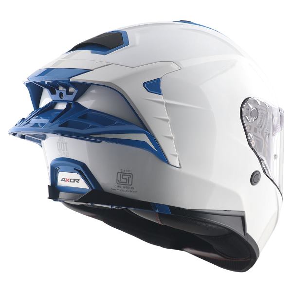 Axor Brutale Corsa Dual Spoiler Helmet-White Blue