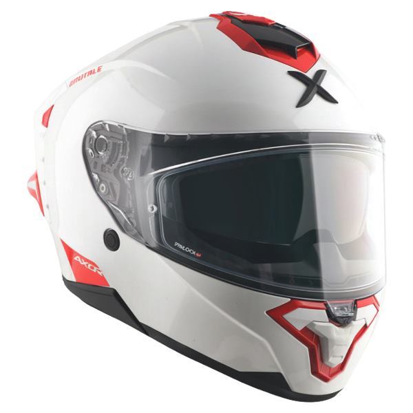 Axor Brutale Corsa Dual Spoiler Helmet-White Red