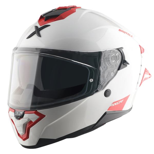 Axor Brutale Corsa Dual Spoiler Helmet-White Red