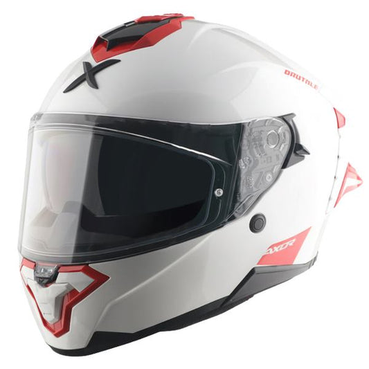 Axor Brutale Corsa Dual Spoiler Helmet-White Red