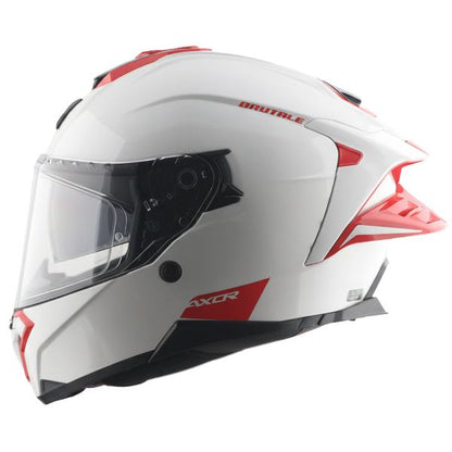 Axor Brutale Corsa Dual Spoiler Helmet-White Red