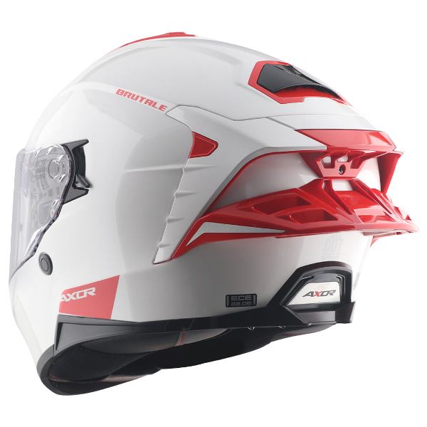 Axor Brutale Corsa Dual Spoiler Helmet-White Red