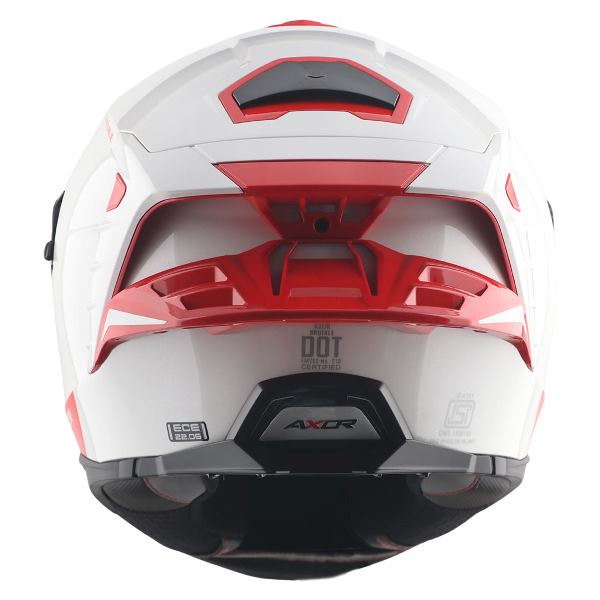 Axor Brutale Corsa Dual Spoiler Helmet-White Red