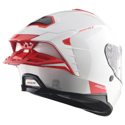 Axor Brutale Corsa Dual Spoiler Helmet-White Red