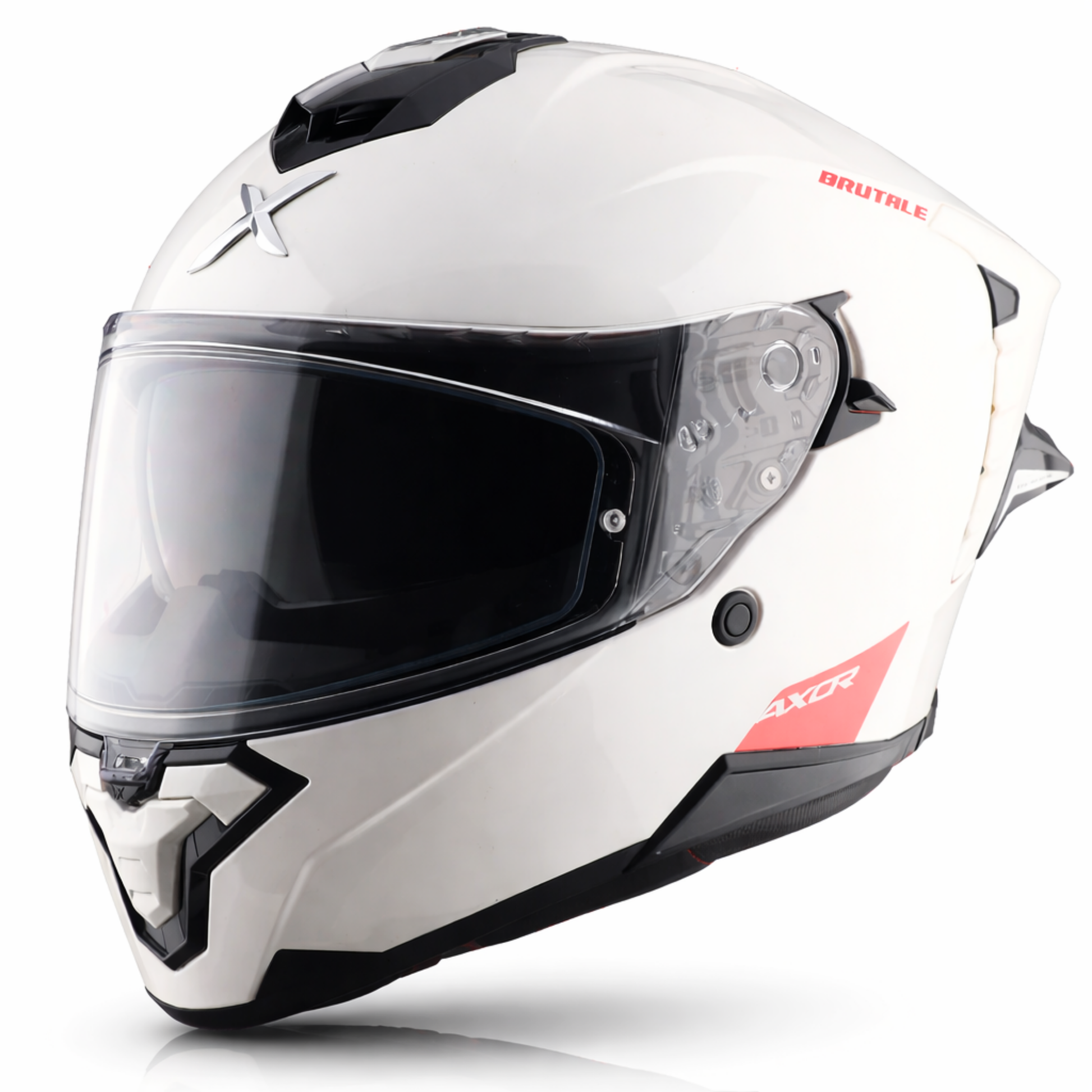 Axor Brutale Solid Colors Dual Spoiler Helmet (White)