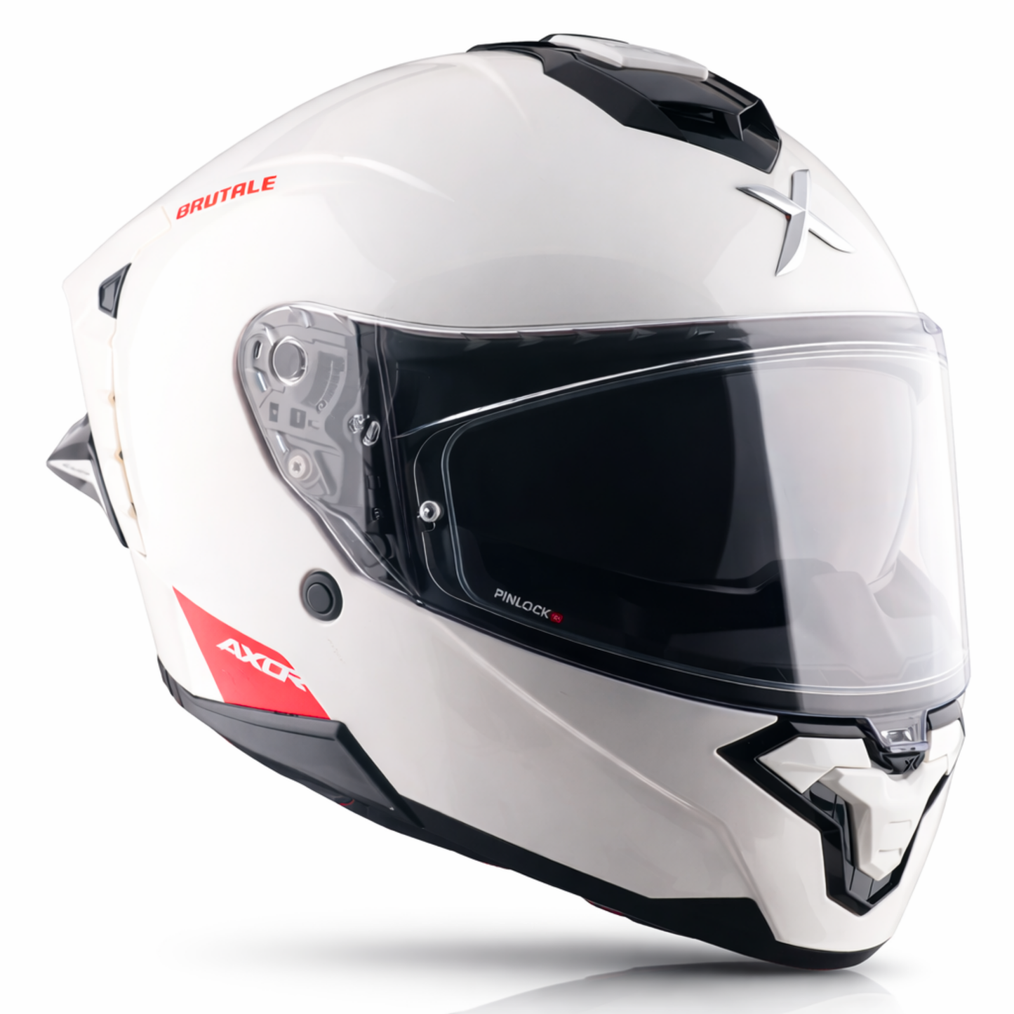 Axor Brutale Solid Colors Dual Spoiler Helmet (White)