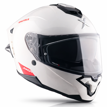 Axor Brutale Solid Colors Dual Spoiler Helmet (White)