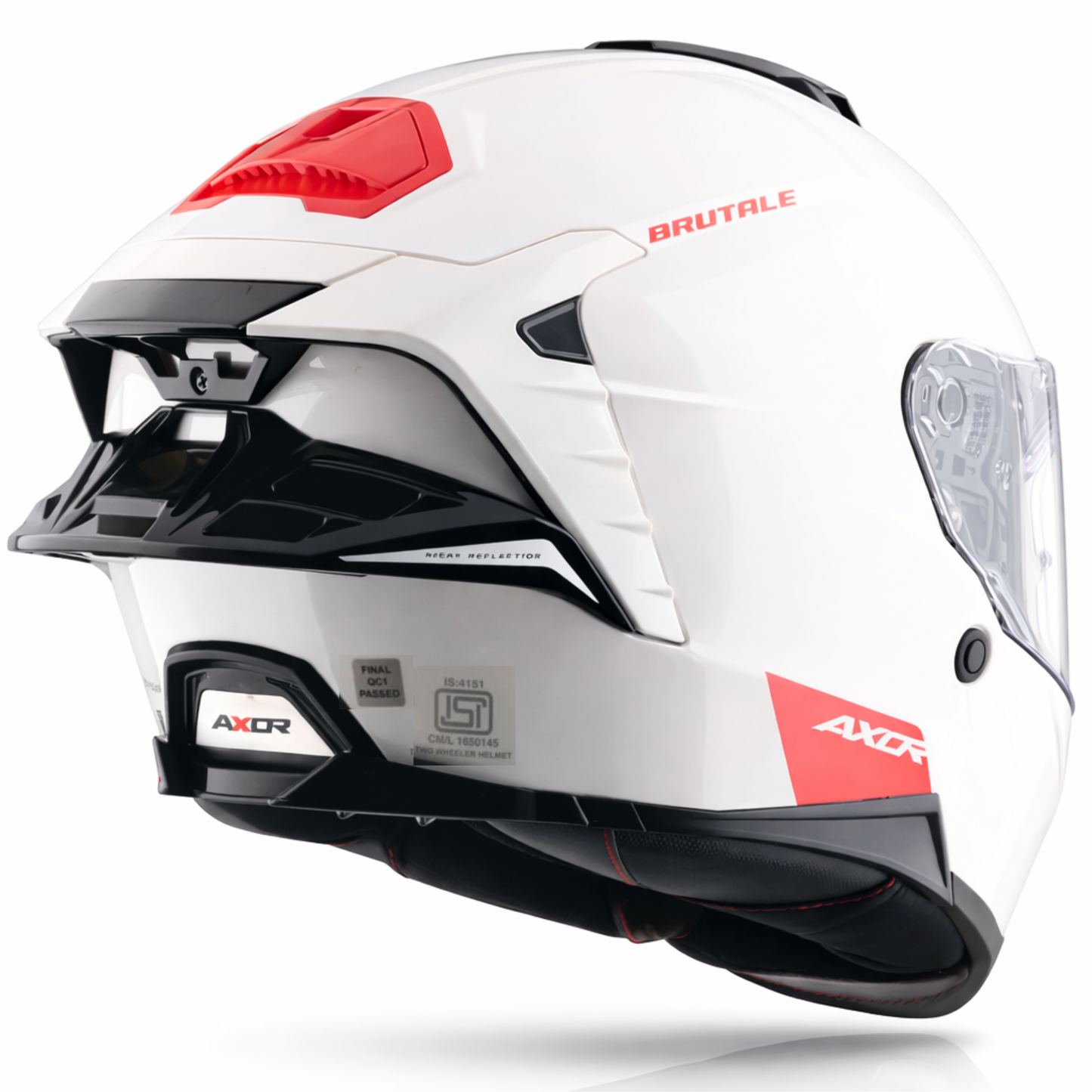 Axor Brutale Solid Colors Dual Spoiler Helmet (White)
