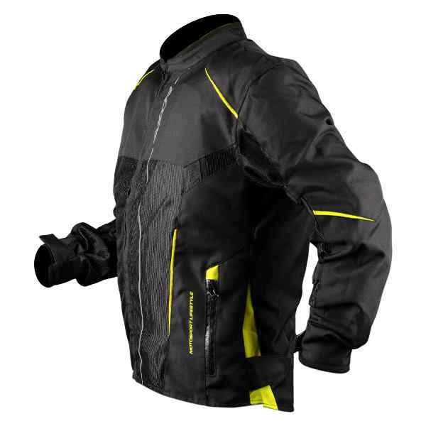 Axor Drift Riding Jacket Black-Neon Yellow