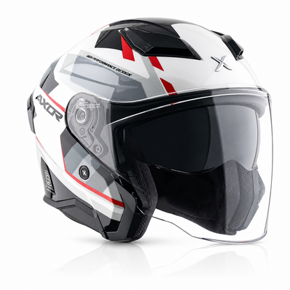 Axor Kylo Bean Helmet - White Red