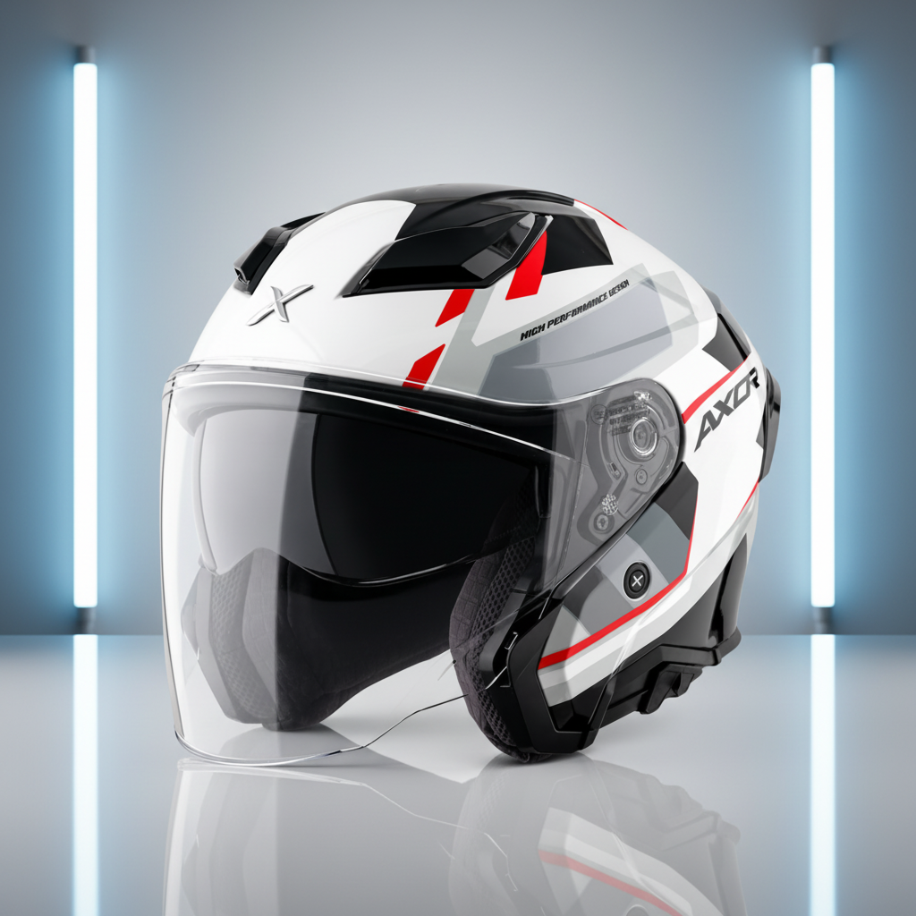 Axor Kylo Bean Helmet - White Red