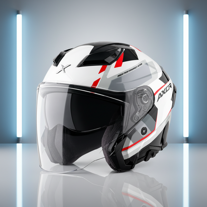 Axor Kylo Bean Helmet - White Red