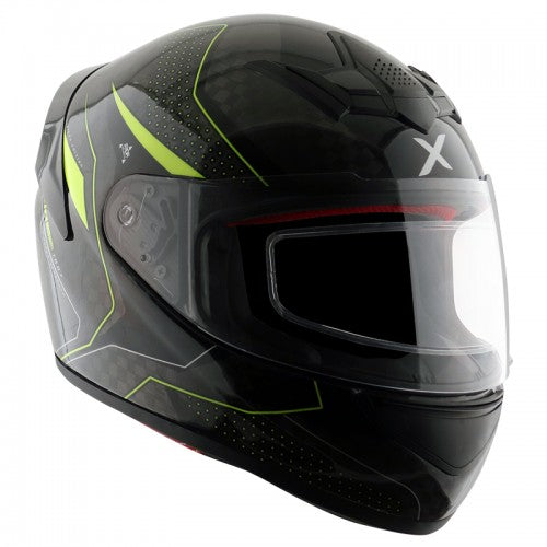 Axor Rage Carbon Warfare Gloss Black Neon Yellow Helmet