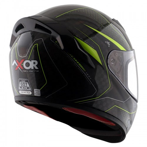 Axor Rage Carbon Warfare Gloss Black Neon Yellow Helmet