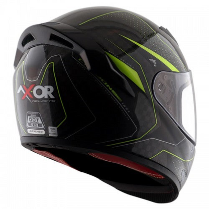 Axor Rage Carbon Warfare Gloss Black Neon Yellow Helmet