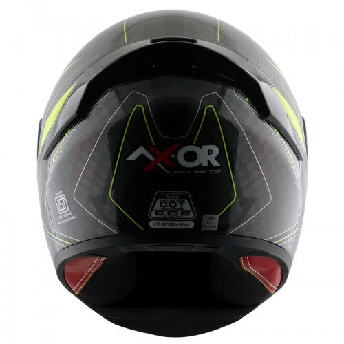 Axor Rage Carbon Warfare Gloss Black Neon Yellow Helmet