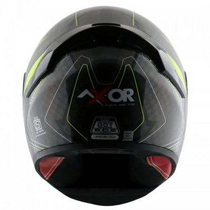 Axor Rage Carbon Warfare Gloss Black Neon Yellow Helmet