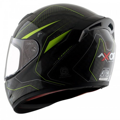 Axor Rage Carbon Warfare Gloss Black Neon Yellow Helmet