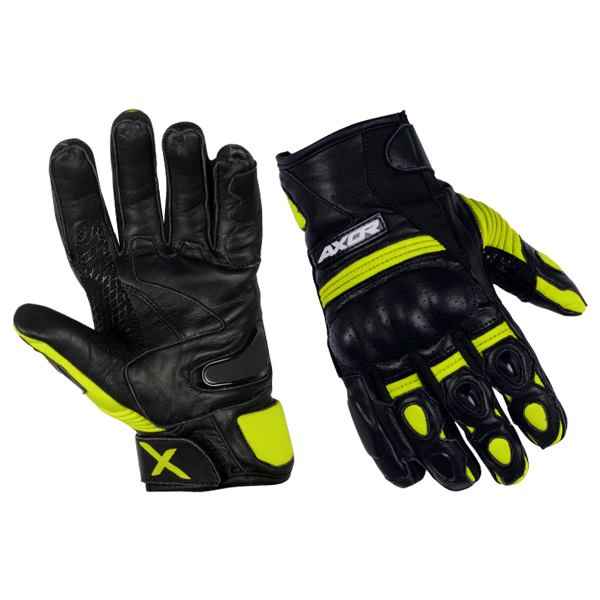 Axor Spyder Riding Gloves Black Neon Yellow