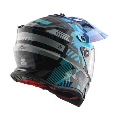 Axor X-Cross Dual Visor Gambling Helmet (Black/Blue)