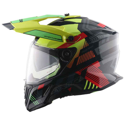 Axor X-Cross Dual Visor Gambling Helmet (Black Neon Yellow)
