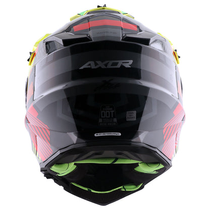 Axor X-Cross Dual Visor Gambling Helmet (Black Neon Yellow)