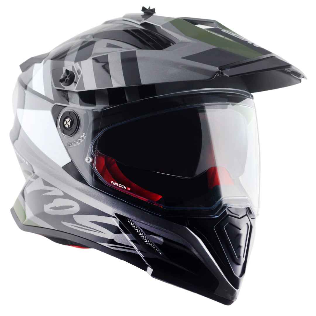 Axor X-Cross Dual Visor Orbit Helmet (ATHENA GREY BLACK)