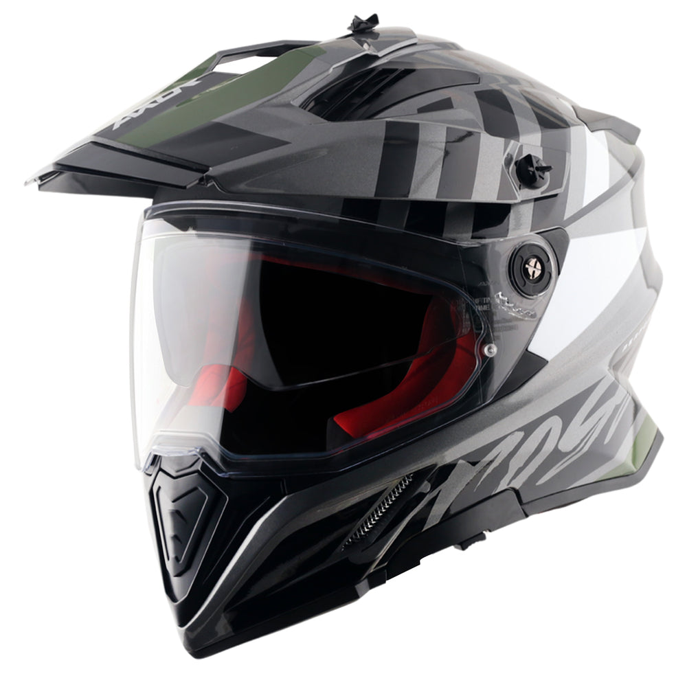 Axor X-Cross Dual Visor Orbit Helmet (ATHENA GREY BLACK)