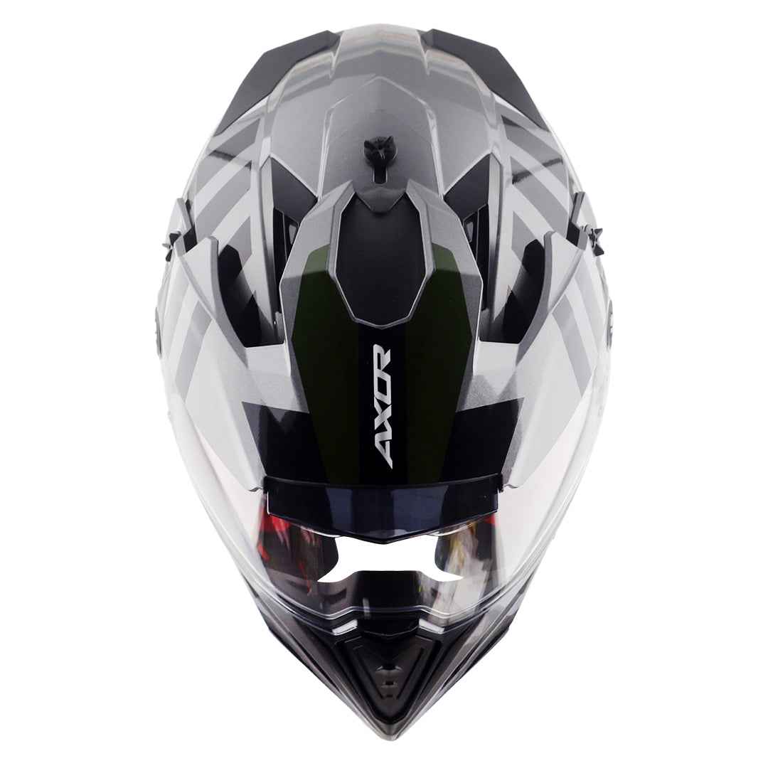 Axor X-Cross Dual Visor Orbit Helmet (ATHENA GREY BLACK)
