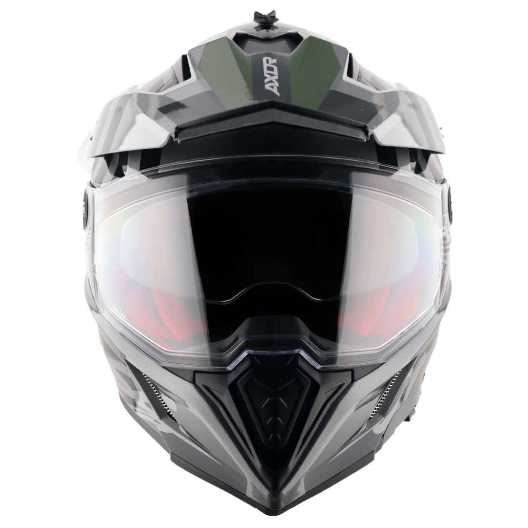 Axor X-Cross Dual Visor Orbit Helmet (ATHENA GREY BLACK)