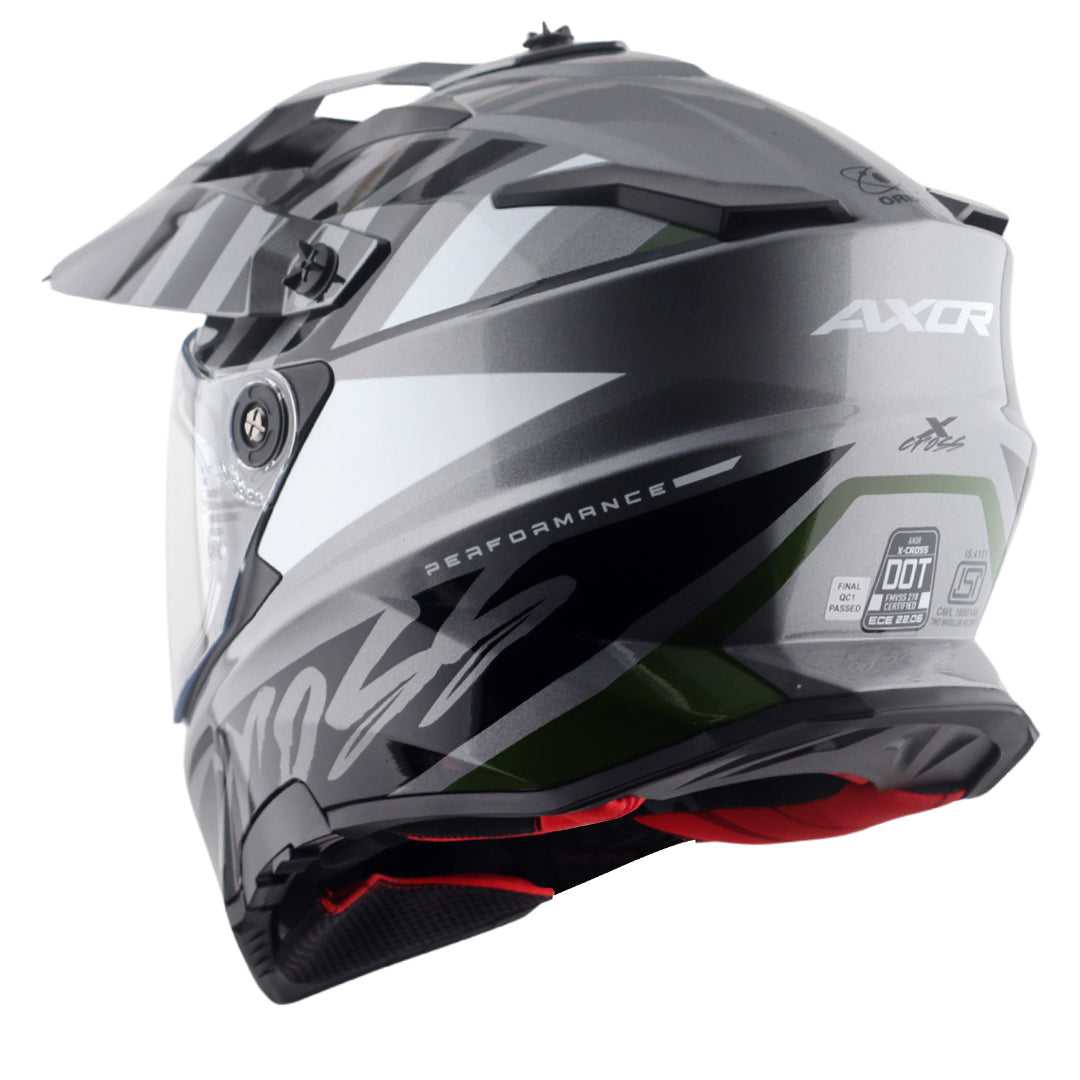 Axor X-Cross Dual Visor Orbit Helmet (ATHENA GREY BLACK)