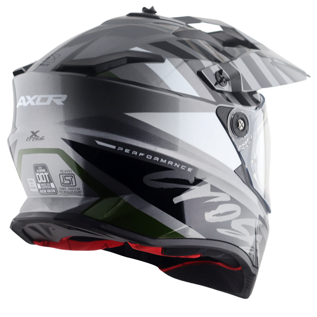 Axor X-Cross Dual Visor Orbit Helmet (ATHENA GREY BLACK)