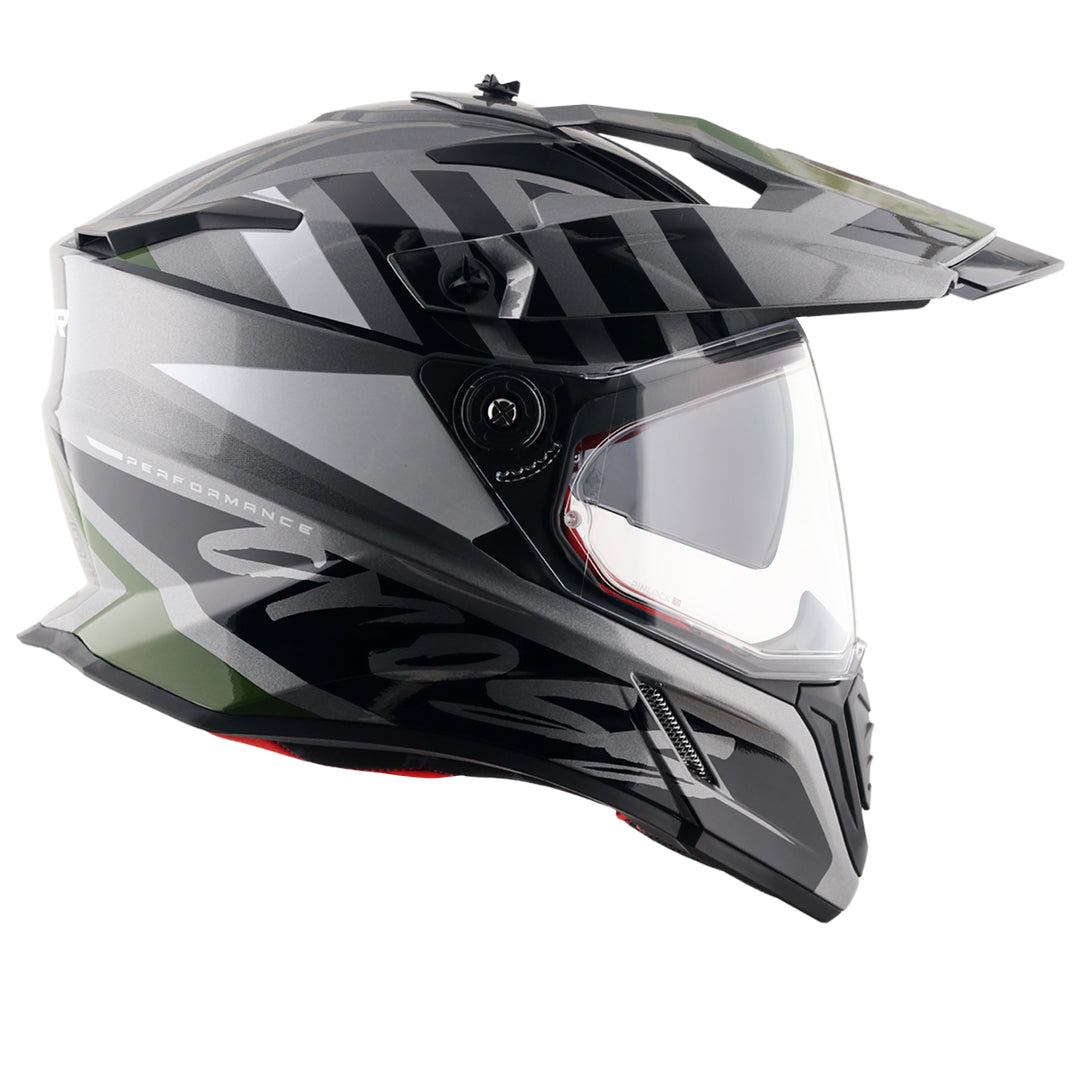 Axor X-Cross Dual Visor Orbit Helmet (ATHENA GREY BLACK)