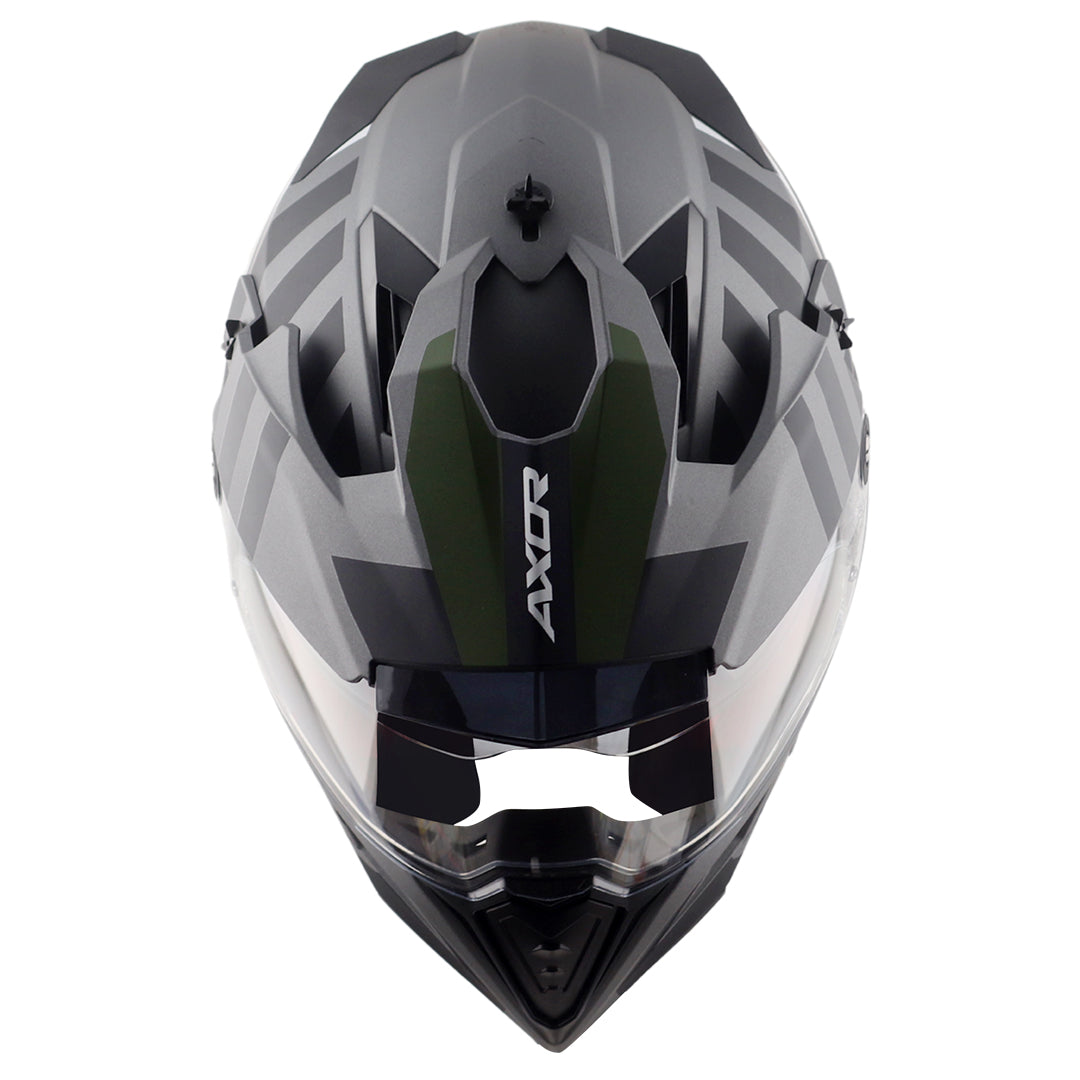 Axor X-Cross Dual Visor Orbit Helmet (DULL ATHENA GREY BLACK)