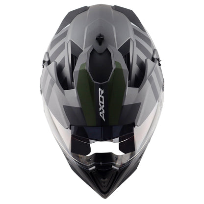 Axor X-Cross Dual Visor Orbit Helmet (DULL ATHENA GREY BLACK)