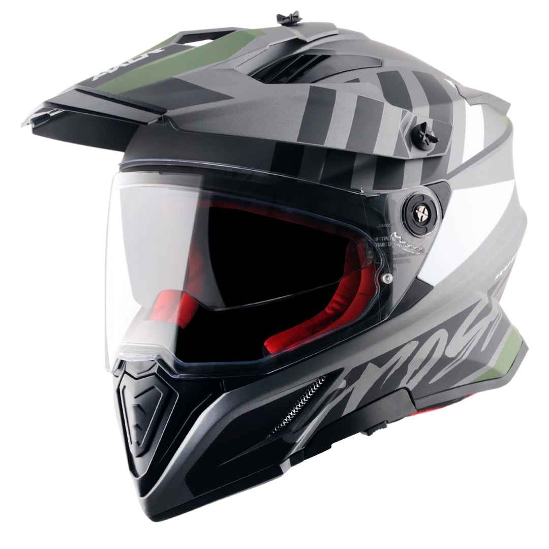Axor X-Cross Dual Visor Orbit Helmet (DULL ATHENA GREY BLACK)