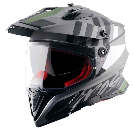 Axor X-Cross Dual Visor Orbit Helmet (DULL ATHENA GREY BLACK)