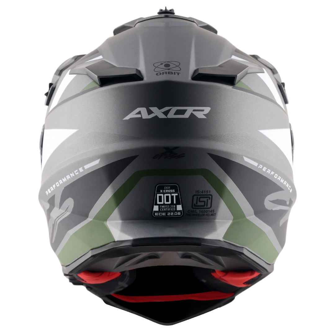Axor X-Cross Dual Visor Orbit Helmet (DULL ATHENA GREY BLACK)
