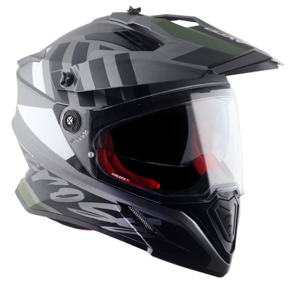 Axor X-Cross Dual Visor Orbit Helmet (DULL ATHENA GREY BLACK)