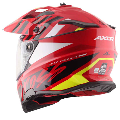 Axor X-Cross Dual Visor Orbit Helmet (Red Black)