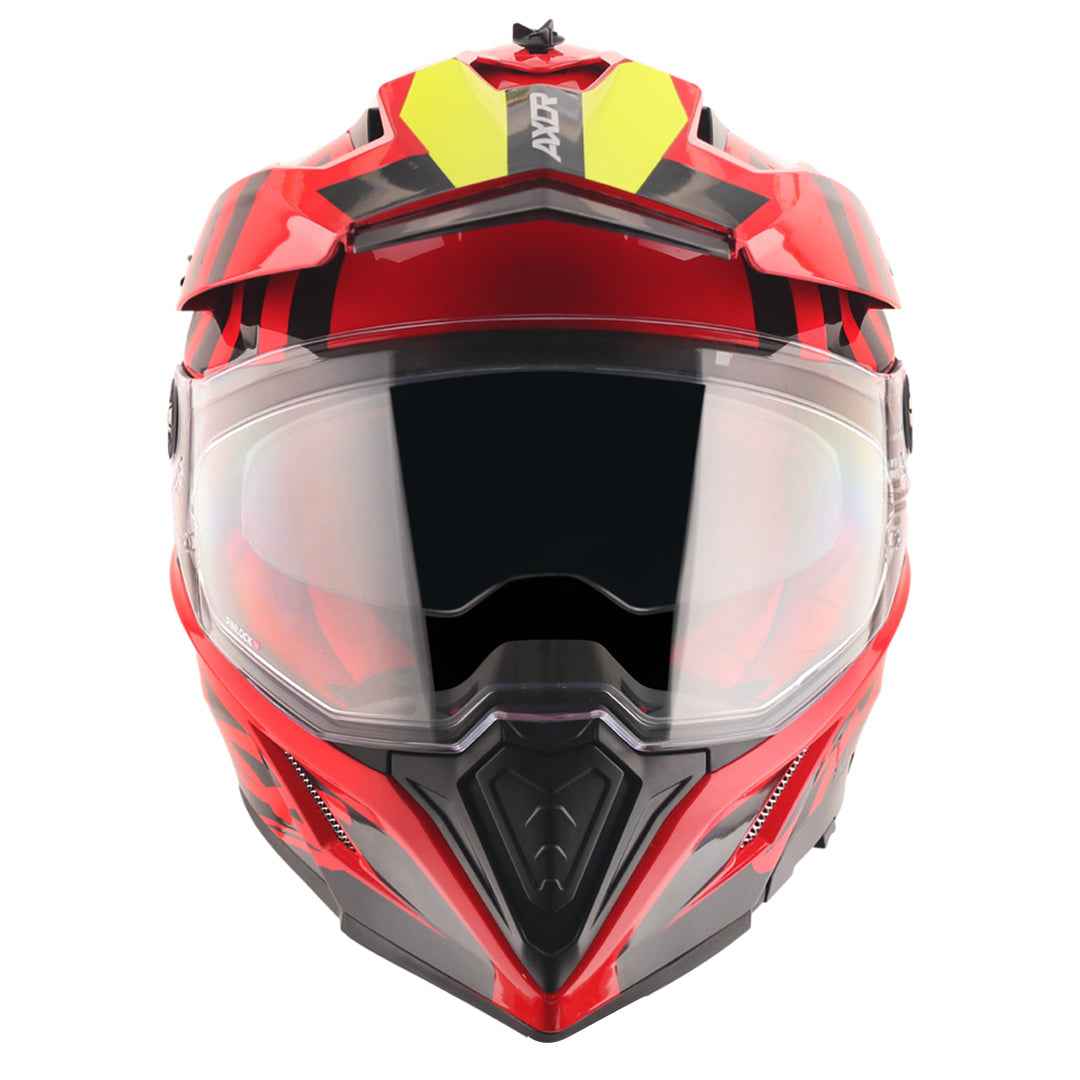 Axor X-Cross Dual Visor Orbit Helmet (Red Black)
