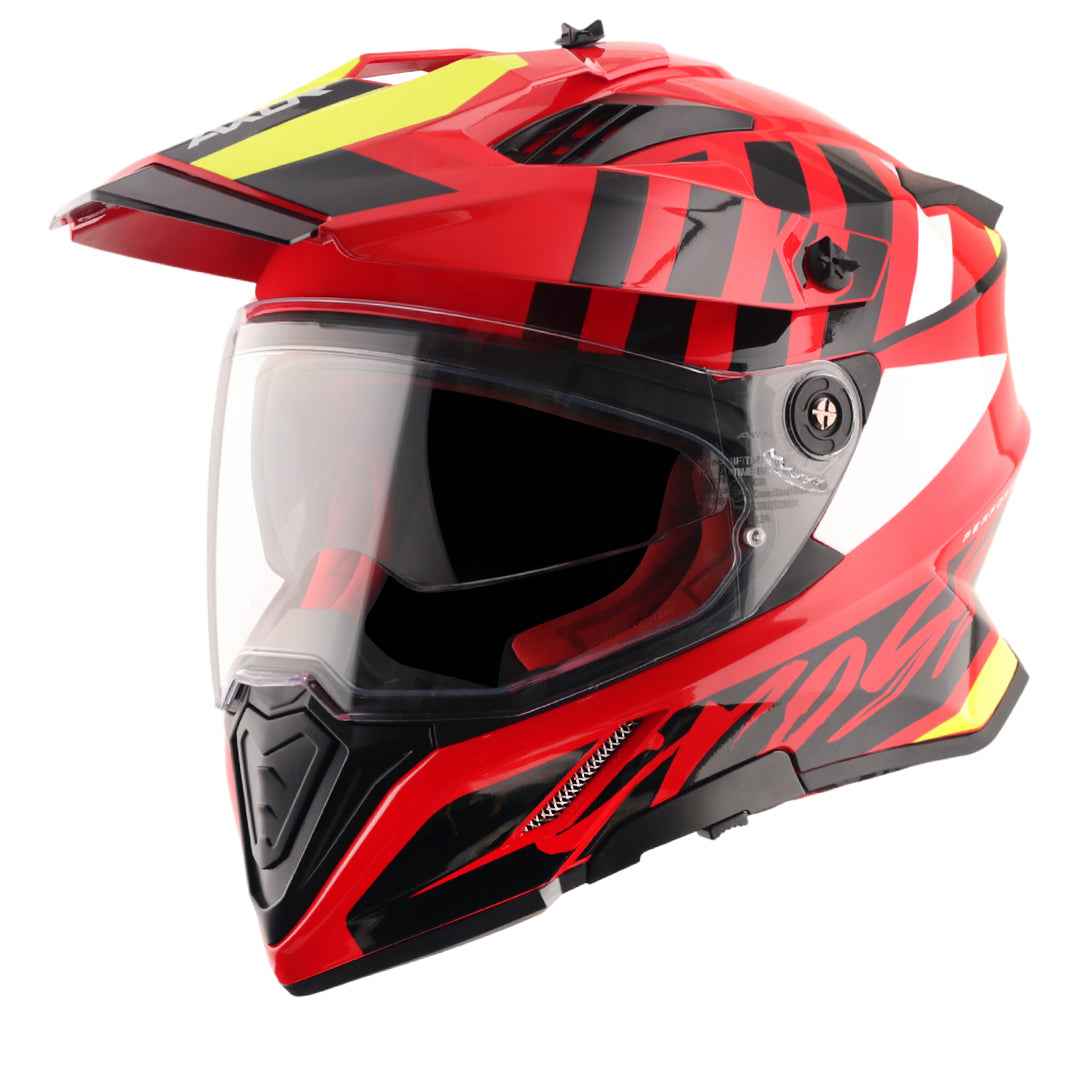 Axor X-Cross Dual Visor Orbit Helmet (Red Black)