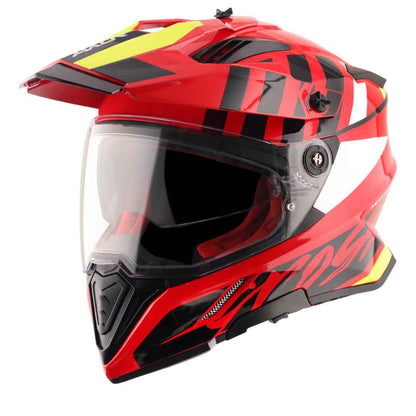 Axor X-Cross Dual Visor Orbit Helmet (Red Black)