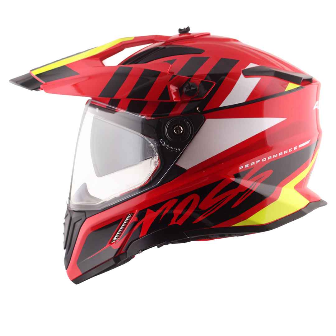Axor X-Cross Dual Visor Orbit Helmet (Red Black)