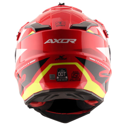 Axor X-Cross Dual Visor Orbit Helmet (Red Black)